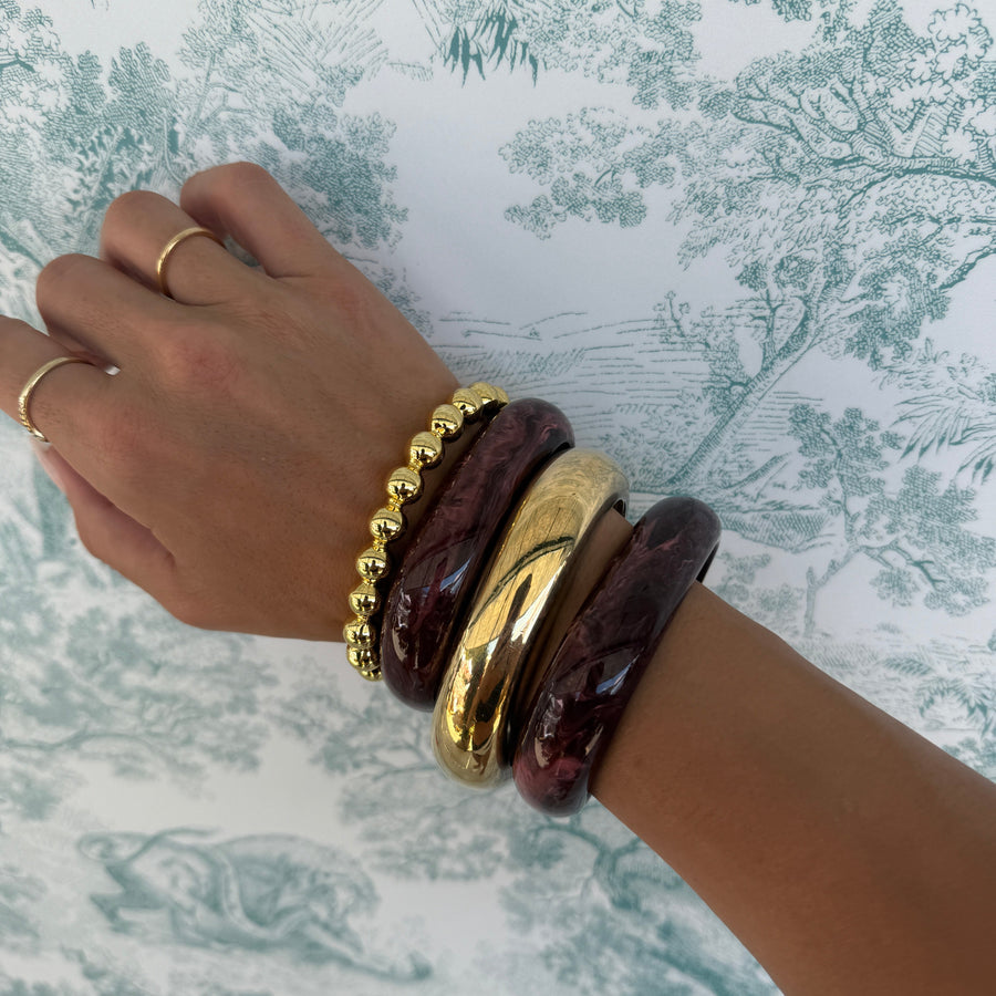 AURICLE RESIN BANGLE WINE