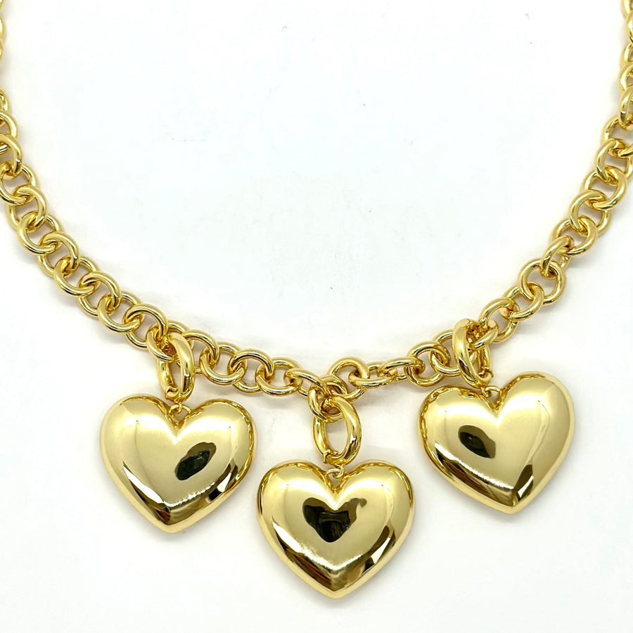 SCALA HEART NECKLACE IN GOLD