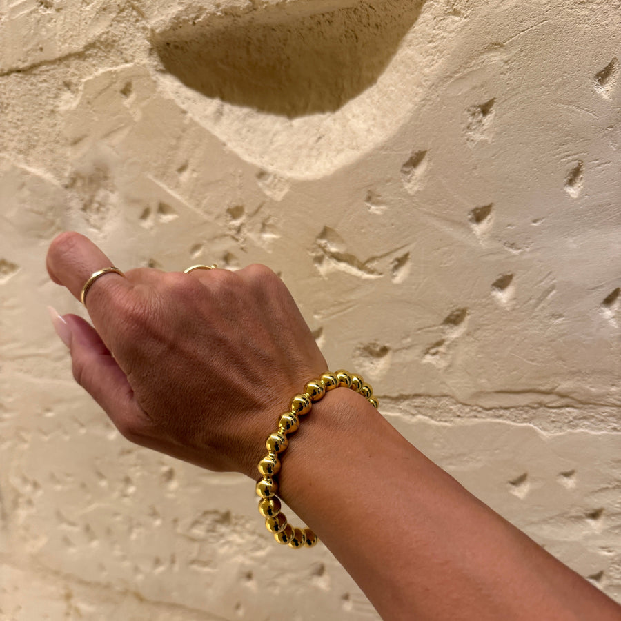 PINNA BEADED GOLD BANGLE