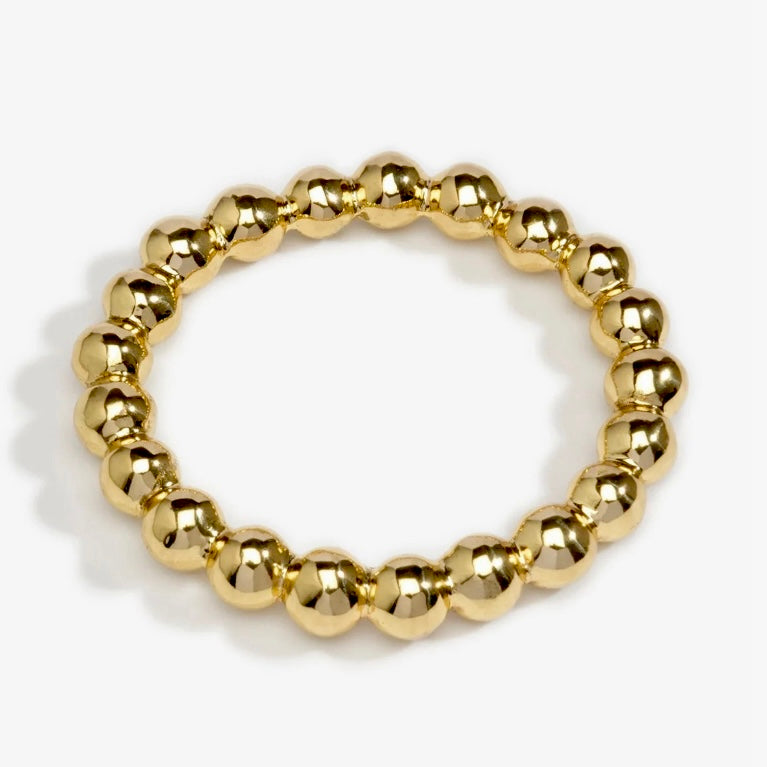 PINNA BEADED GOLD BANGLE