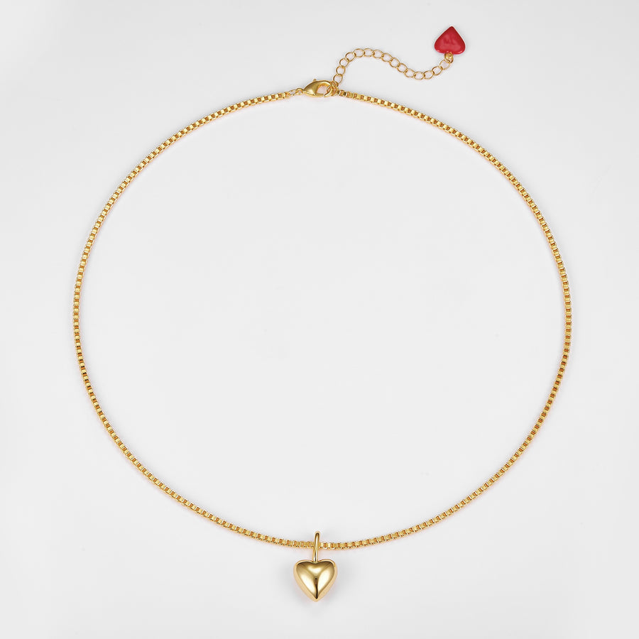 BUBBLE HEART GOLD NECKLACE