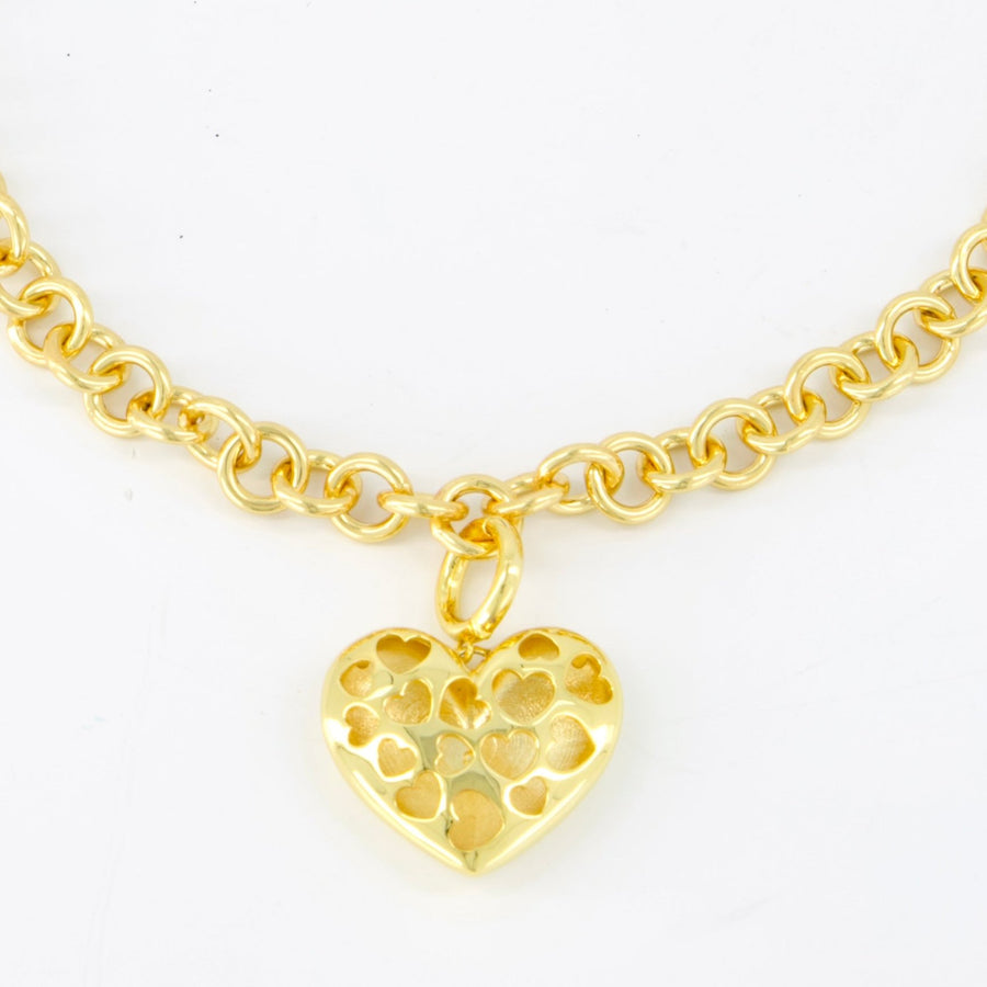 SCALA HEART NECKLACE IN GOLD