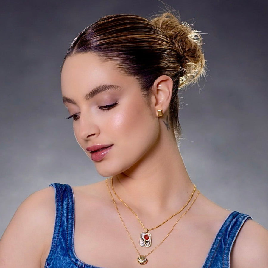 FAUX GEM STUDS GOLD