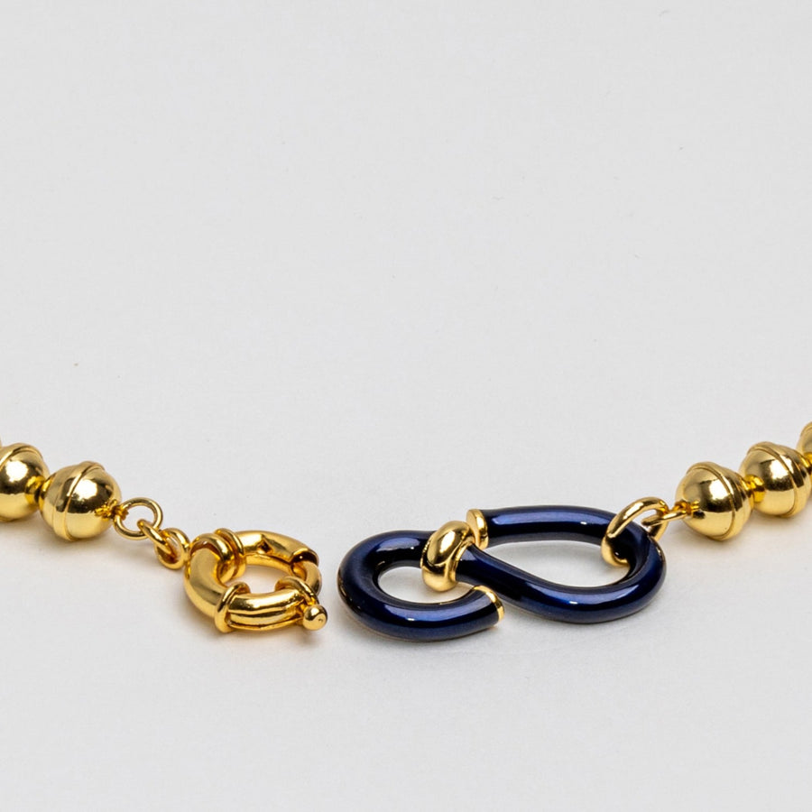 LABYRINTH BEAD NECKLACE IN GOLD